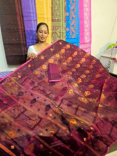 Hand made jamdani - made, semi