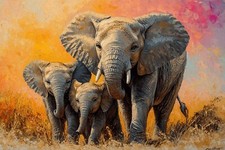 Elephant animal canvas picture - animal,