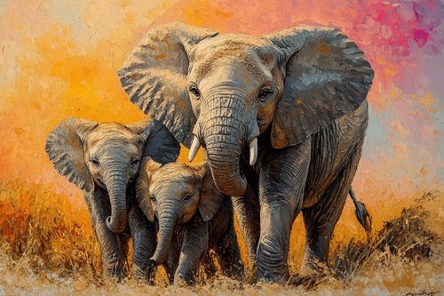 Elephant animal canvas picture - animal,