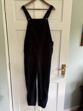 Navy Ladies Cord Dungarees Sea