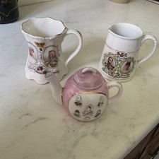 A George V Mug 4”  A George V. Jug 4”. and a Porcelain Victorian Teapot. 3.1/2”