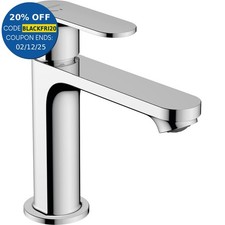 hansgrohe Rebris S 110 CoolStart Basin Mixer Tap & Metal Pop-Up Waste - Chrome