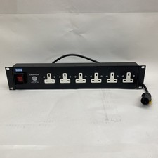 Olson 6-Way Rackmount Surge Filter PDU - 19" Panel with UK Sockets