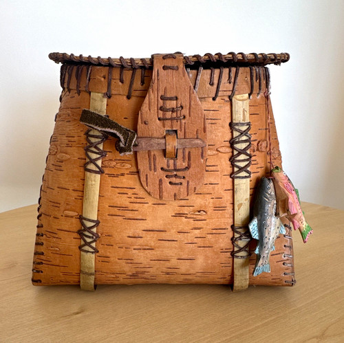 Vintage birch bark fly fishing - fly,