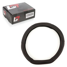 Steering wheel cover Ø 38x9cm 15x3.5 inches black gray for HONDA