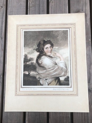 Early 1900s mezzotint pretty - early,