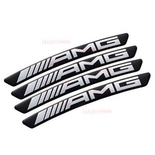 4PCS  Black Silver 3D Sticker