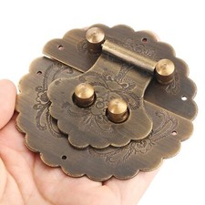 Retro Latch Box Lock Brass