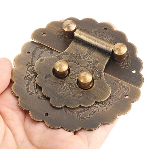 Retro latch box lock brass - lock,