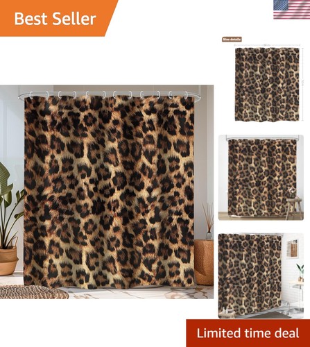 Leopard print shower curtain - shower,