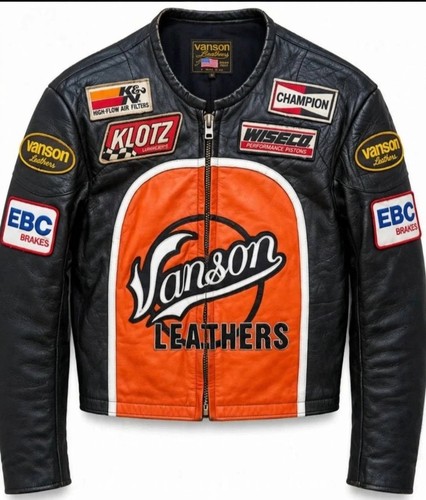 Vanson leather racing jacket - racing,