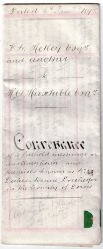 Dorchester vellum conveyance - dorchester,