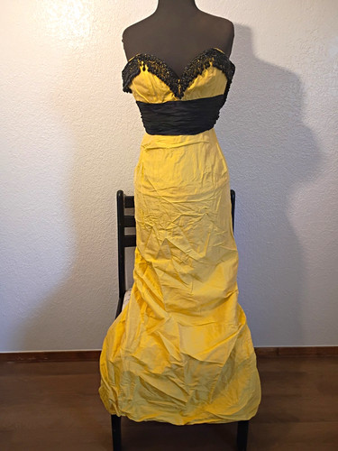 Sample yellow black strapless - sample,