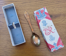 Vintage Plated Souvenir Teaspoon - Queen Elizabeth II - Coronation 1953