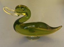 vintage murano glass swan