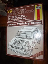 HAYNES VW GOLF JETTA SCIROCCO MK 1 MANUAL 1974 TO 1985 INC GOLF CONVERTIBLE