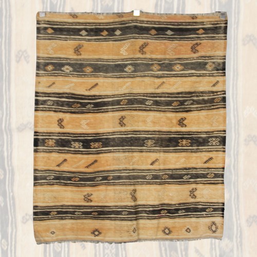 Vintage striped wool - kilim,