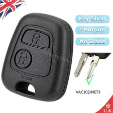 2 Button Remote Headed Car Key Fob Case Shell for Peugeot 106 107 206 207 307 UK
