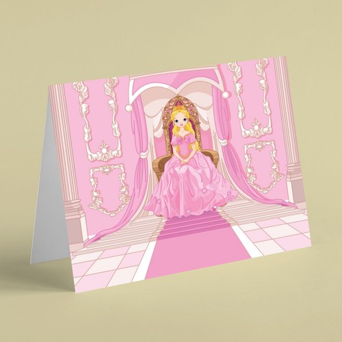 Pretty princess sitting - , on