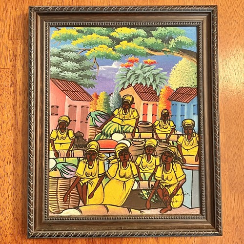 Vintage hand painted haitian - vintage,
