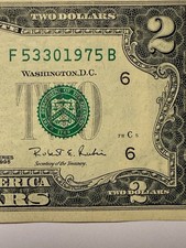 1975 Year Note Two Dollar Bill