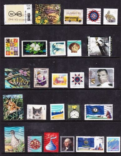 Used self adhesive stamps - used,