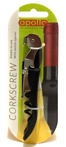 Wine bottle opener - bottle, corkscrew
