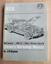 Haynes Owners Workshop Manual MGB Roadster GT 1798cc (110 cu)  1962-1974 HB