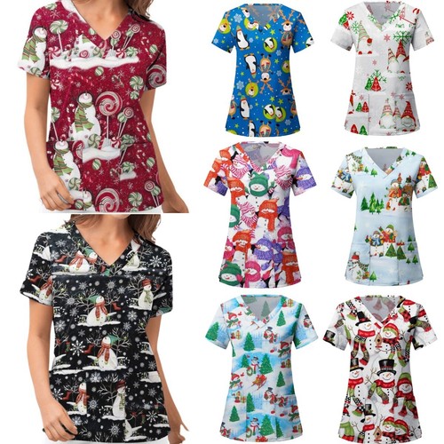 Christmas scrubs womens - christmas,
