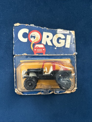 Corgi black and red jeep - corgi,