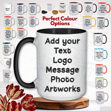 PERSONALISED BIG MUG COLLAGE PHOTO PICTURE ADD ANY TEXT GIFT COFFEE TEA  CUP