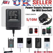 24V Power Supply Adapter Transformer W/  Wire Video Ring Doorbell 1/2/2 Pro*