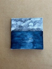 Watercolor canvas magnet 2x2