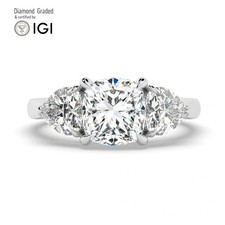 Cushion Diamond Trilogy Ring