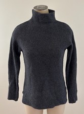 BARTOLINI Womens XS Gray Knit Wool Cashmere Blend Mock Neck Long Sleeve Sweater