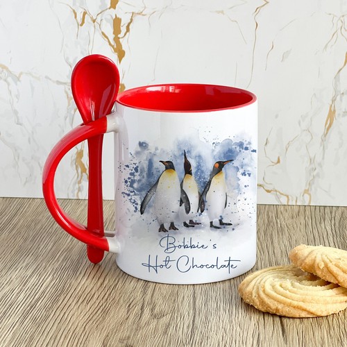 Personalised penguin mug