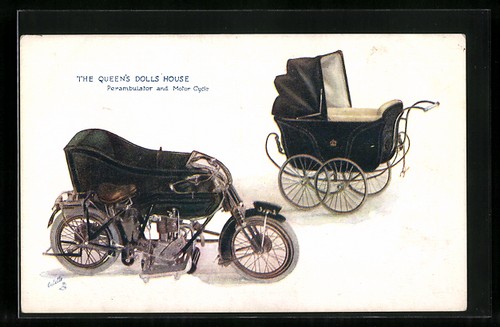 Perambulator and motor cycle - and,