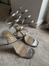 EGO Silver Wrap Around Spiral Heels