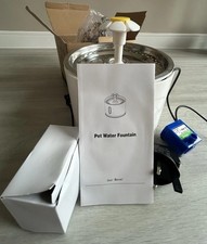 2.4L Cat Water Fountain for Pet Dog LED Drinking Water Bowl Automatic Dispenser