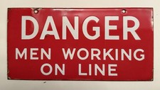 Vintage DANGER MEN WORKING ON