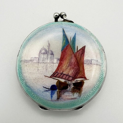 Art deco sail boat compact - deco,