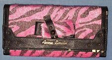 Anna Smith purse with fuzzy stripe design