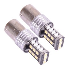 2Pcs 15-SMD 1157 White LED