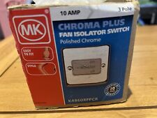 20 x MK Albany Plus K4860RPPCR   10A Three Pole Fan Isolator Switch Chrome