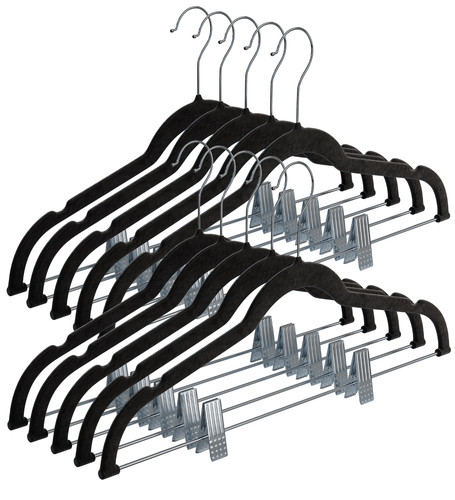 Clothes hangers with clips - with,