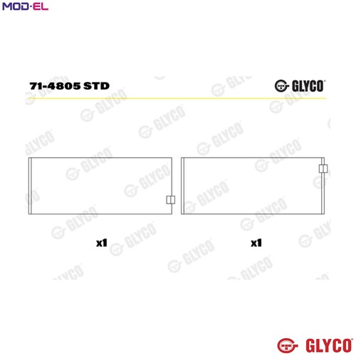 Connecting rod bearing 4805 - connecting, 71-4805