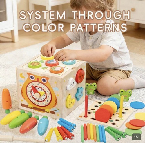Wooden pull string - 10-in-1,