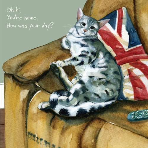 Bengal cat greeting - bengal, card