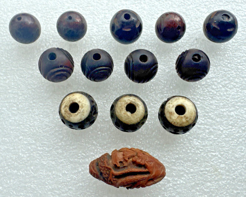Ojime beads lot antique - ojime,