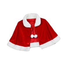 Santa Claus Costume Velvet Cape Cloak Women Girl Party Costumes  New Year Gifts